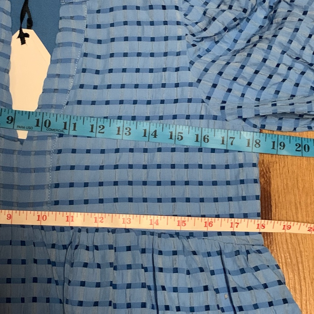 English Factory Gingham Tiered Midi Dress With Bow Puff Sleeve Maxi Sundress NWT - Picture 14 of 17